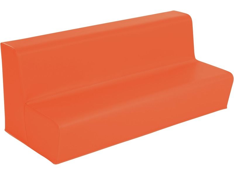 3-Seater Bench Basic - Coral, 9.8"H