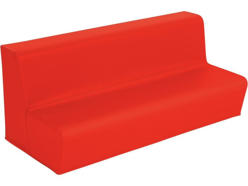 3-Seater Bench Basic - Red, 6.7"H