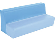 3-Seater Bench Basic - Blue/Light Blue, 6.7"H