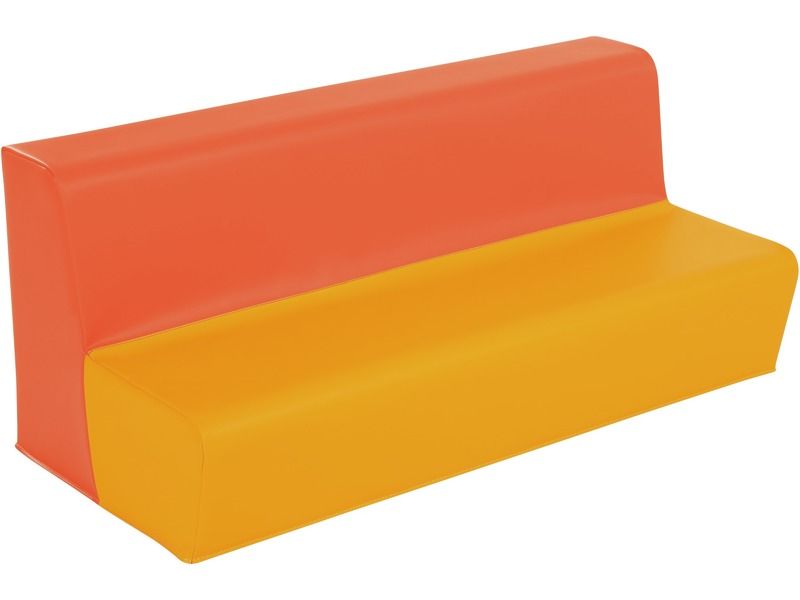 3-Seater Bench Basic - Orange/Light Orange, 9.8"H
