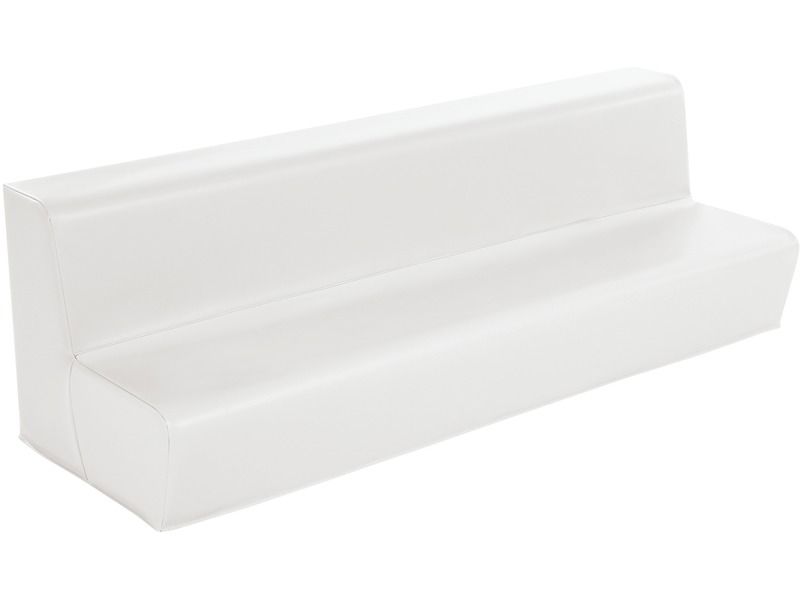 4-Seater Bench Basic - White, 9.8"H