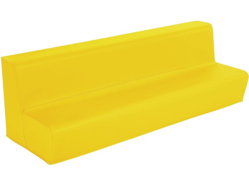 4-Seater Bench Basic - Yellow, 6.7"H