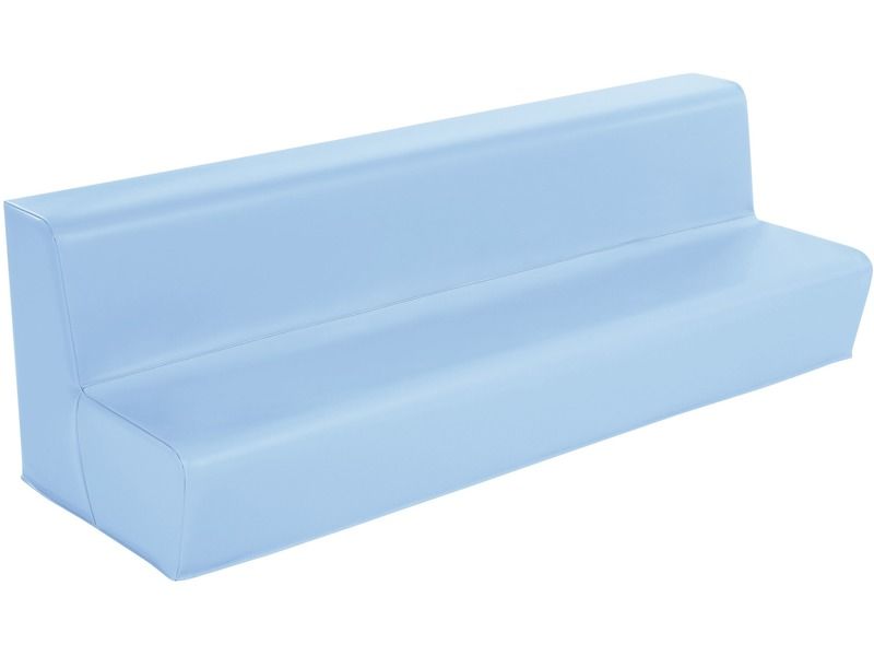 4-Seater Bench Basic - Light Blue, 6.7"H