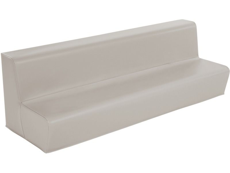 4-Seater Bench Basic - Light Grey, 12.6"H