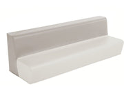 4-Seater Bench Basic - Light Grey/Ivory, 12.6"H