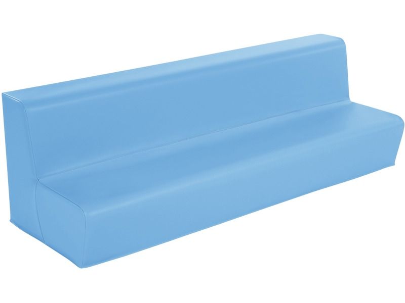 4-Seater Bench Basic - Blue, 6.7"H