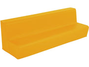 4-Seater Bench Basic - Light Orange, 12.6"H