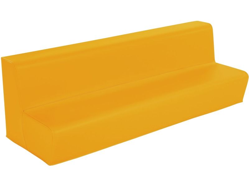 4-Seater Bench Basic - Light Orange, 12.6"H
