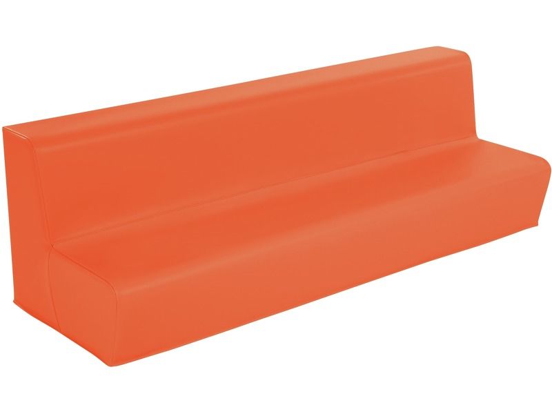 4-Seater Bench Basic - Coral, 9.8"H