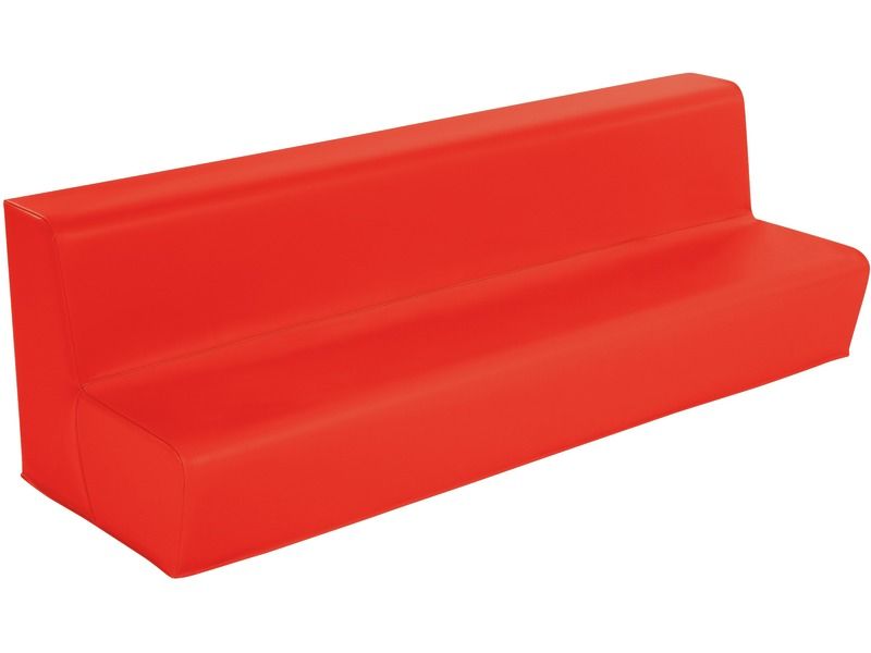 4-Seater Bench Basic - Red, 6.7"H