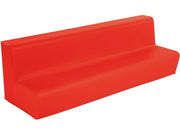 4-Seater Bench Basic - Red, 9.8"H
