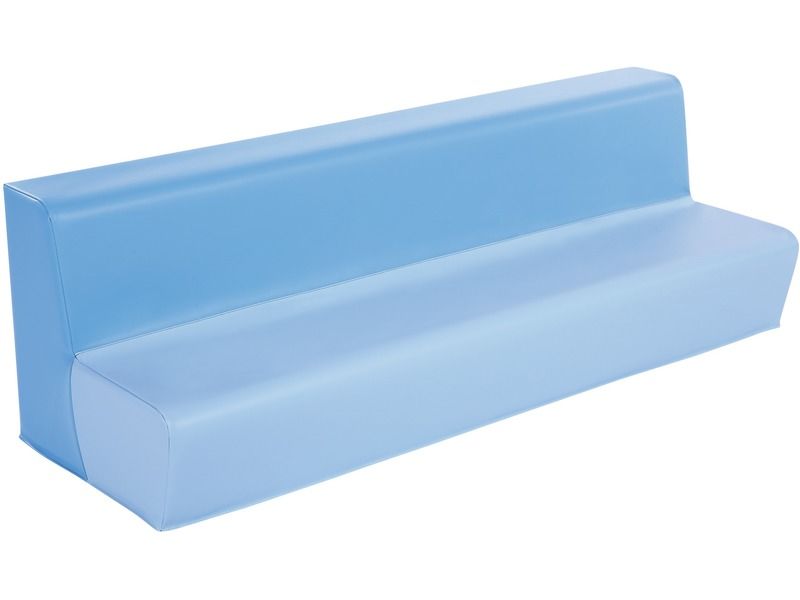 4-Seater Bench Basic - Blue/Light Blue, 12.6"H