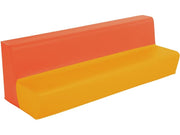 4-Seater Bench Basic - Orange/Light Orange, 12.6"H