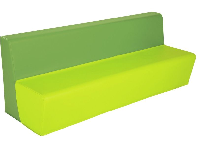 4-Seater Bench Basic - Green/Light Green, 12.6"H