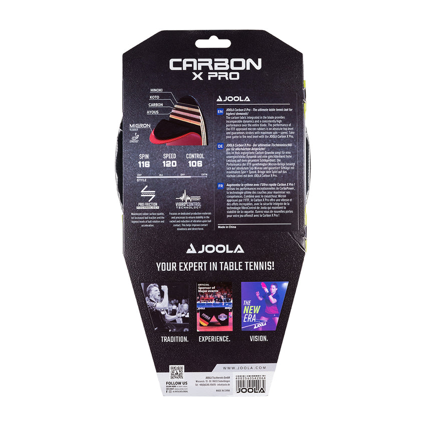 JOOLA Table Tennis Racket Carbon X Pro