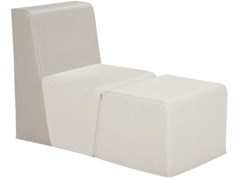 Basic Comfort Low Chair - Light Grey/Ivory, 6.7"H
