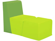 Basic Comfort Low Chair - Green/Light Green, 9.8"H