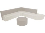 Basic Corner Lounge Kit - Light Grey/Ivory, 6.7"H