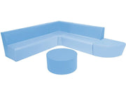 Basic Corner Lounge Kit - Blue/Light Blue, 6.7"H