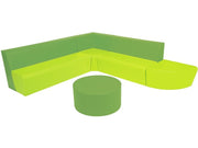 Basic Corner Lounge Kit - Green/Light Green, 12.6"H