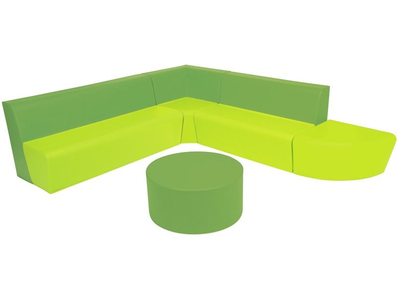 Basic Corner Lounge Kit - Green/Light Green, 12.6"H