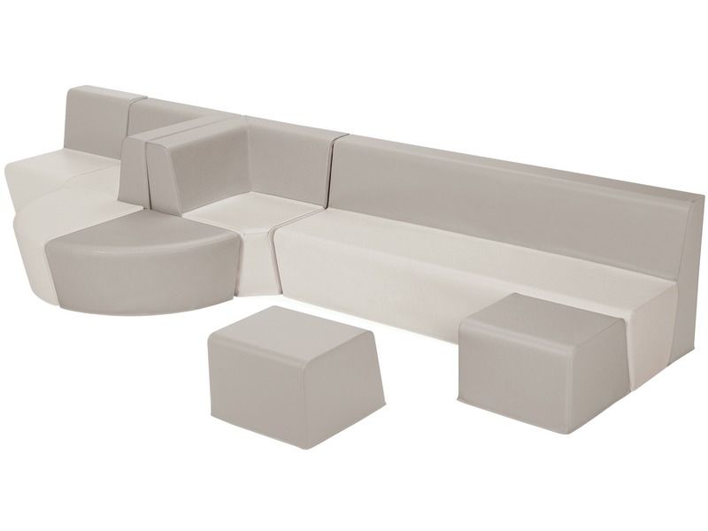 Basic Large Lounge Kit - Light Grey/Ivory, 6.7"H