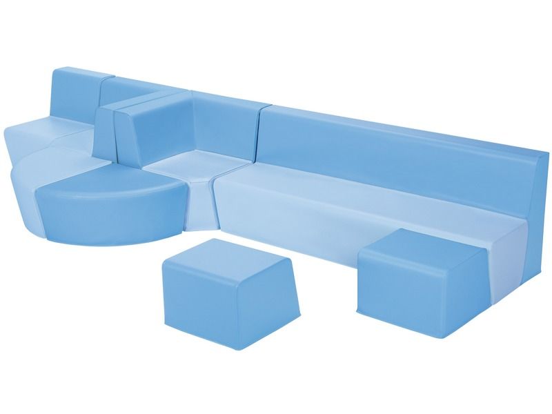 Basic Large Lounge Kit - Blue/Light Blue, 6.7"H