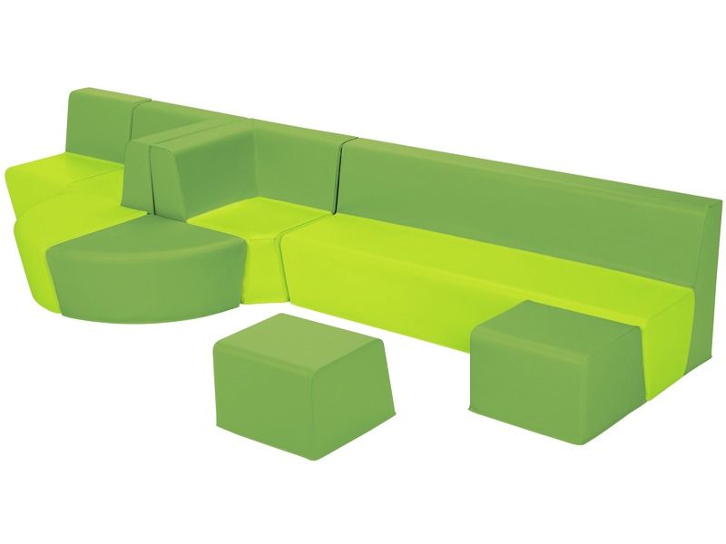 Basic Large Lounge Kit - Green/Light Green, 6.7"H