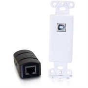 C2g USB 2.0 Cat6 Extender 150Ft Decorator Wall Plate Transceiver to Box Receiver-Taa