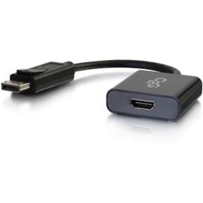 C2G Display Port Cable, Display Port to HDMI, 4K, Male to Female, Black, 8 inches, Cables to Go 54306