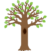 Big Tree with Polka Dot Leaves Bulletin Board