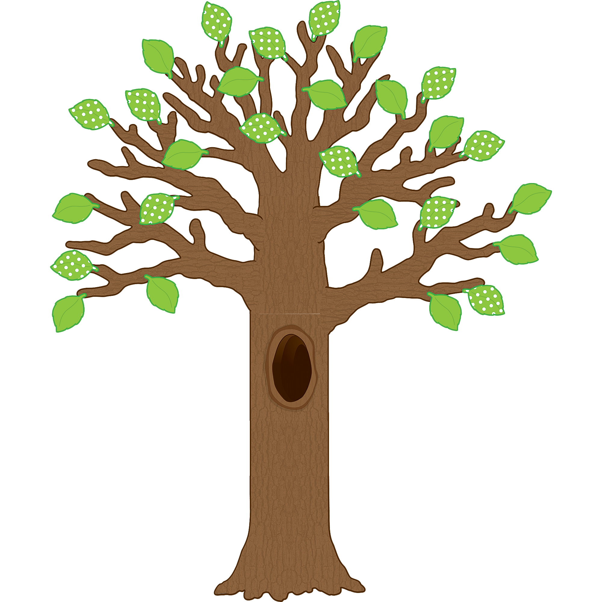 Big Tree with Polka Dot Leaves Bulletin Board