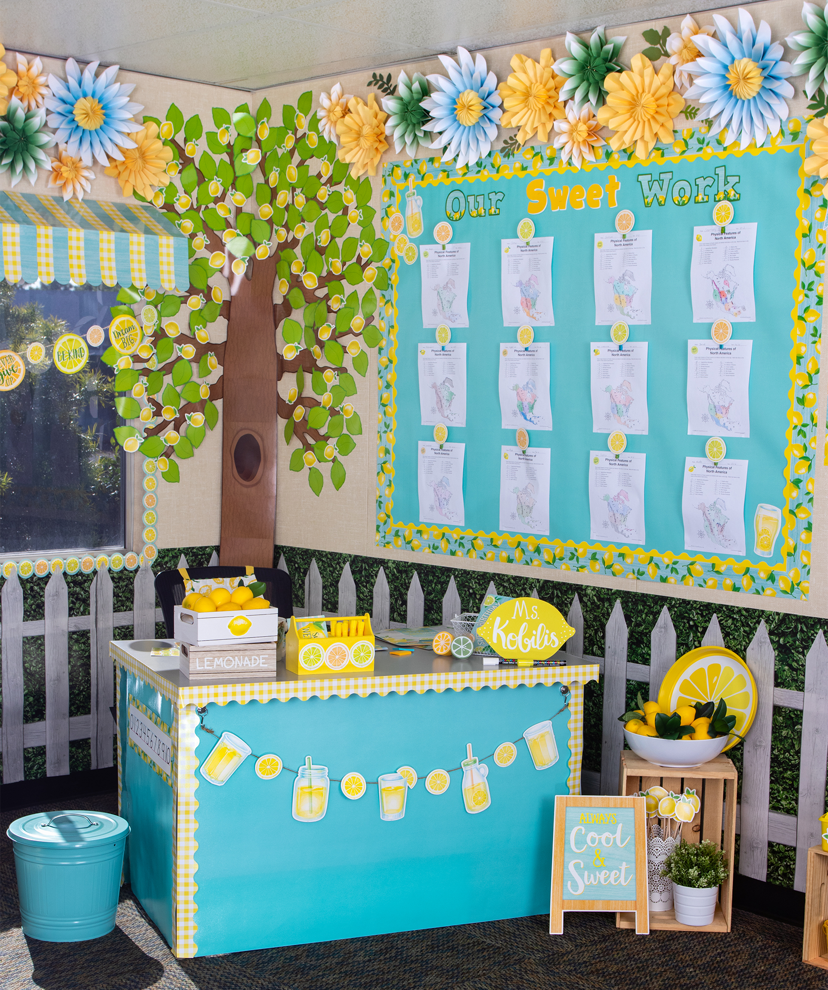Big Tree with Polka Dot Leaves Bulletin Board