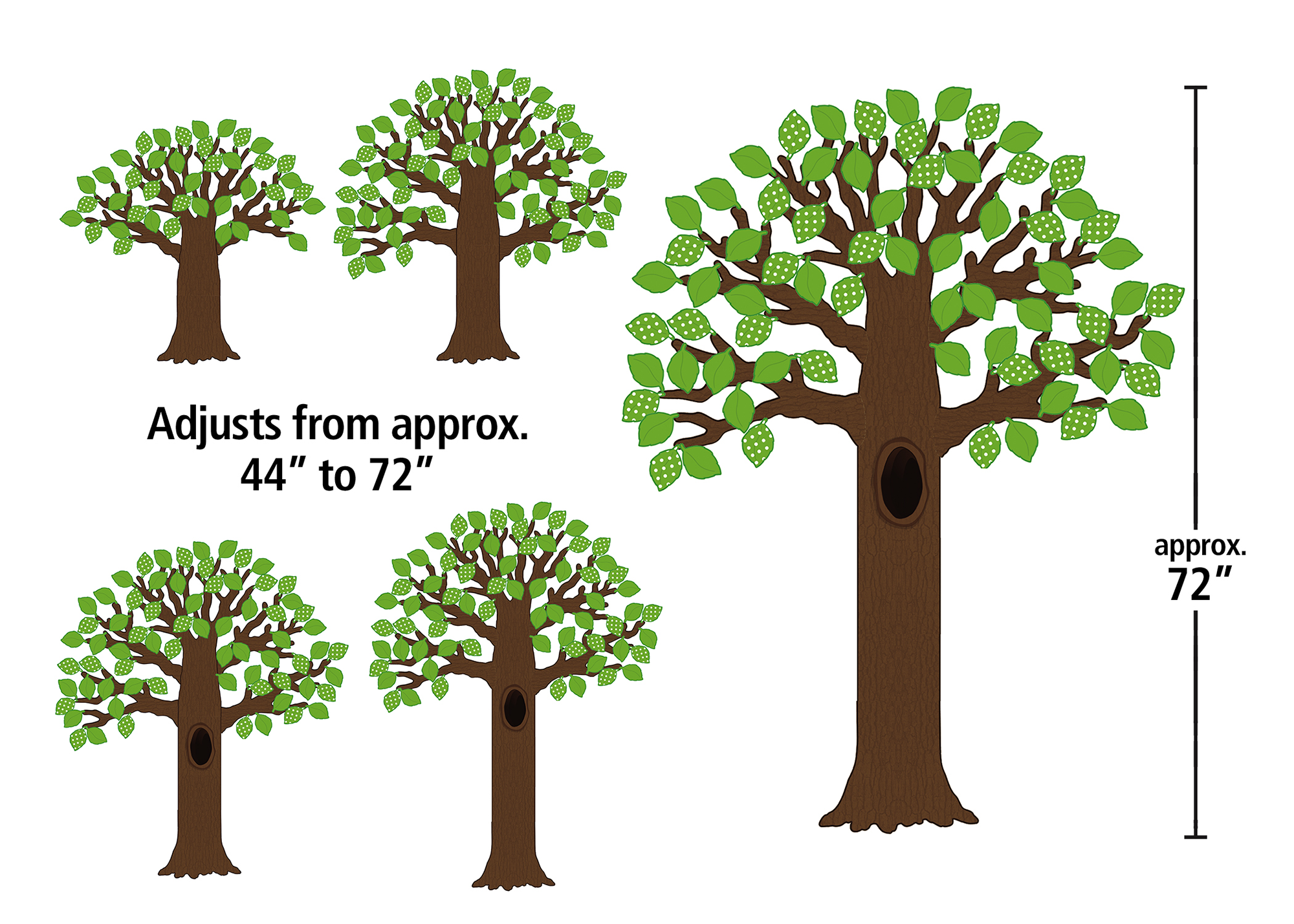 Big Tree with Polka Dot Leaves Bulletin Board