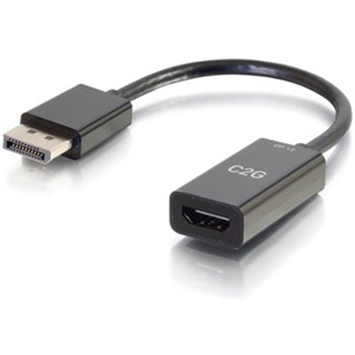 54431 8 in. DisplayPort to HDMI 4K Passive Adapter Cable, Black