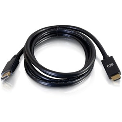 C2G 6ft DisplayPort to HDMI Adapter Cable - 4K - Passive - Black - Video / Audio Cable - DisplayPort / HDMI - 6 Ft