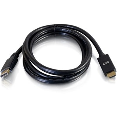 C2G - 757120544340 10 Feet DisplayPort to HDMI Cable - 4K 30 Hertz - DisplayPort 1.2a, HDMI 1.4b - DisplayPort Digital - Black