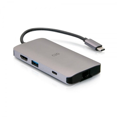 C2G USB-C 8-in-1 Mini Dock with HDMI, USB, Ethernet, SD and USB-C Delivery