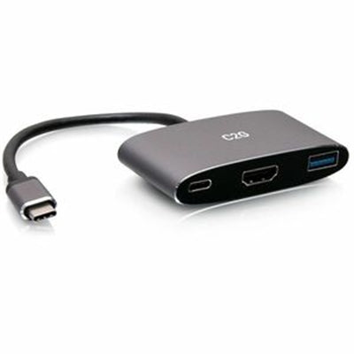 C2G C2G54460 USB C Docking Station - Black - USB C to HDMI, USB 3.0 & USB C - 100 Watts - USB Type C - 3 X USB Ports - HDMI - Thunderbolt - Wired - Fo