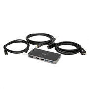 C2G C2G54477 USB-C 7-in-1 Dual Monitor Docking Station Kit - Includes USB C Docking Station, 6 Feet HDMI Cable, and HDMI to DP Cables - 100 Watts - US