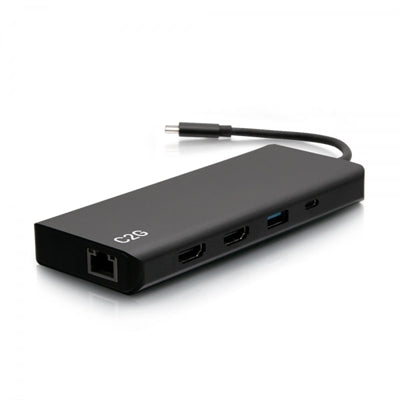 C2G USB-C 9-in-1 Dual Display Docking Station with Power Delivery up to 60W