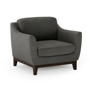 OfficeSource Harper Club Chair - Smoke PU Leather