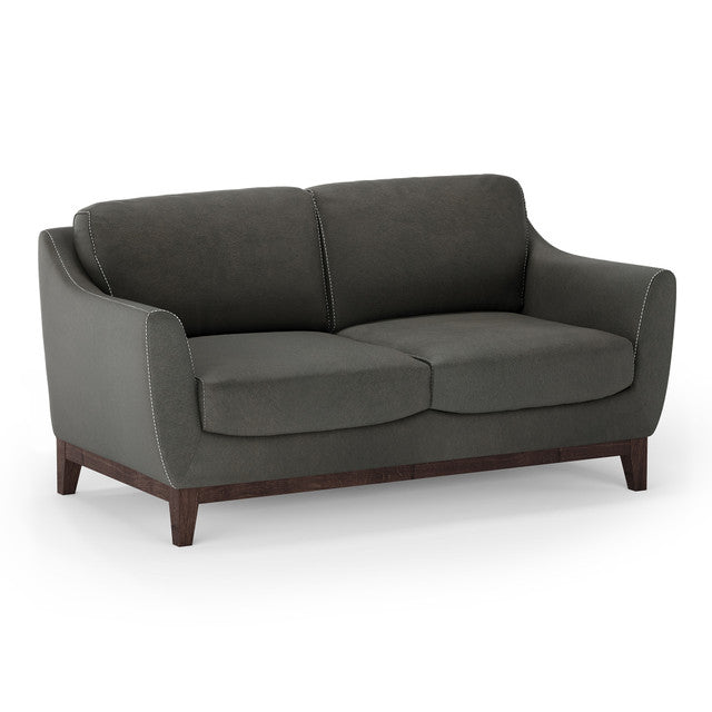 OfficeSource Harper Loveseat - Smoke PU Leather