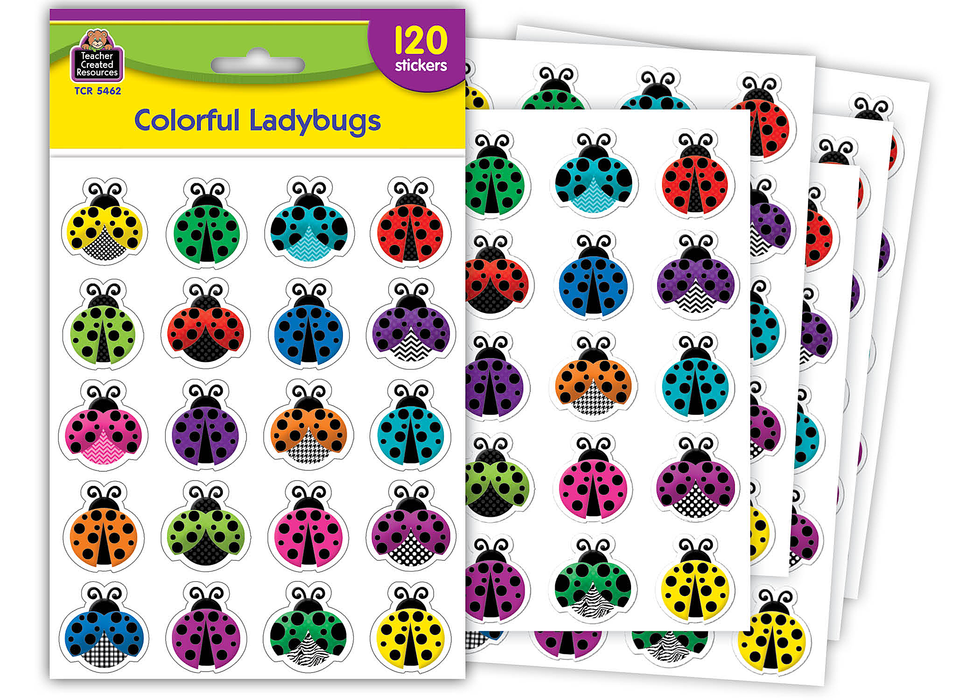 Colorful Ladybugs Stickers