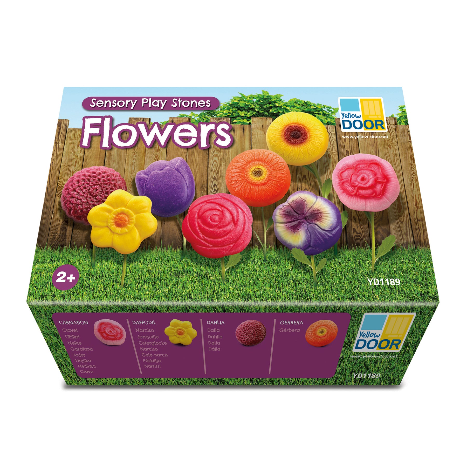 Sensory Play Stones – Flowers, Set of 8