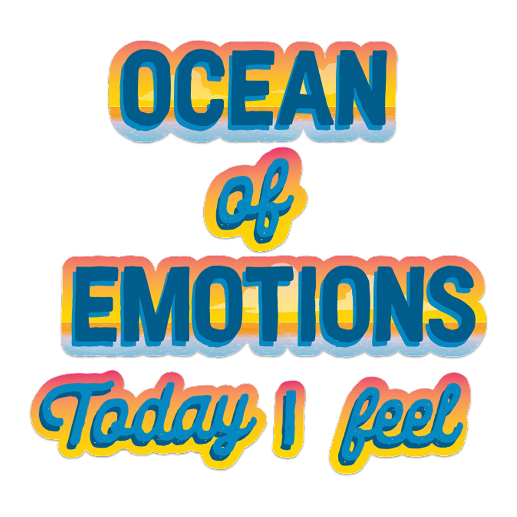 Seas the Day Ocean of Emotions Mini Bulletin Board Set, 31 Pieces