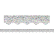 Silver Sparkle Scalloped Border Trim