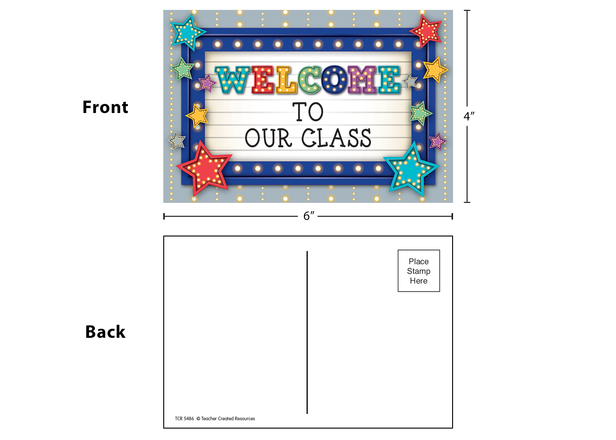Marquee Welcome Postcards