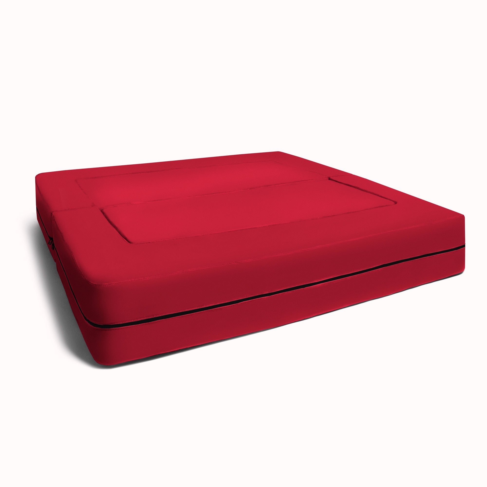 Jaxx Zipline Kids Sofa & Large Ottoman, 3 in 1 Fold Out Sofa, Big Kids Edition, Fuchsia