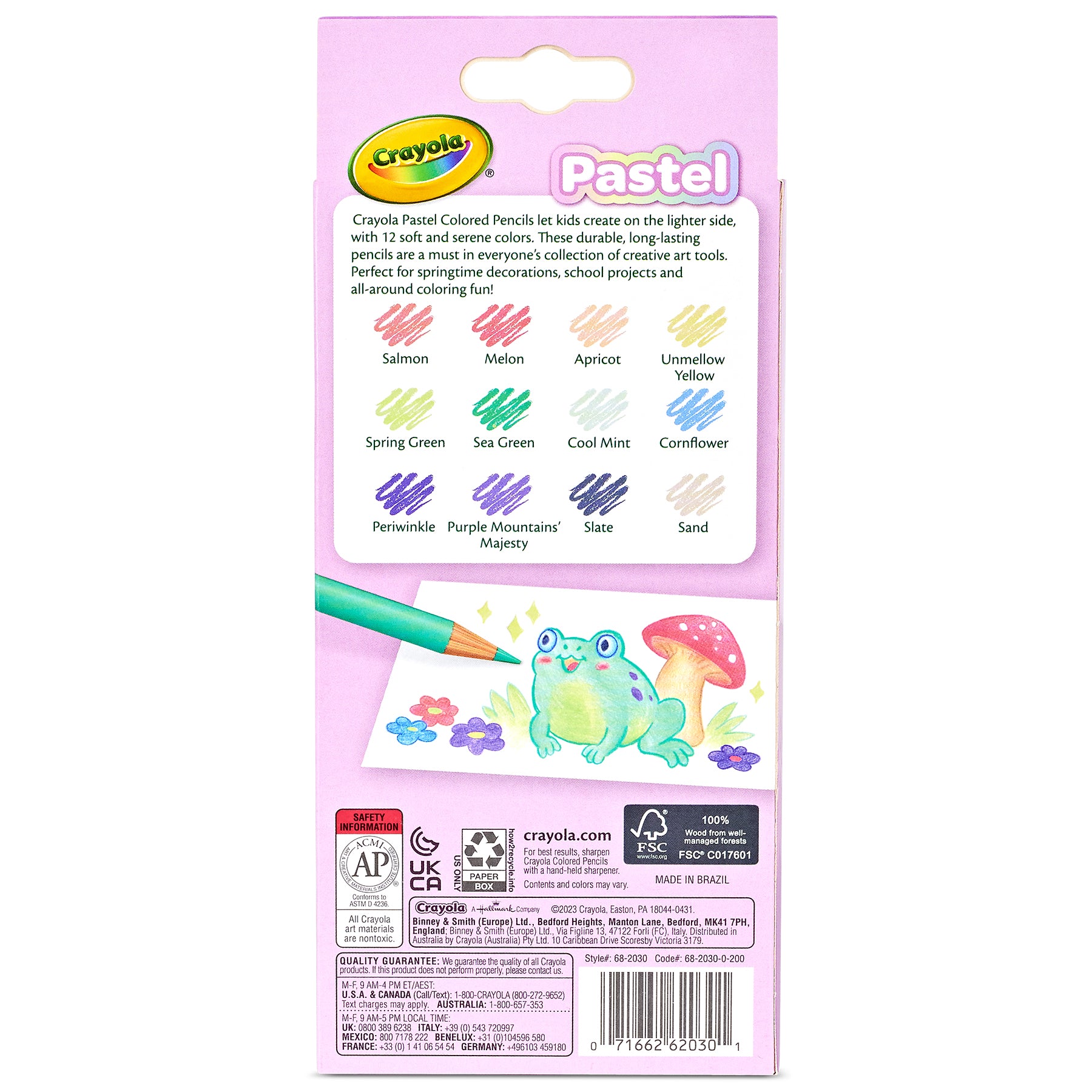 Colored Pencils, Pastel, 12 Count